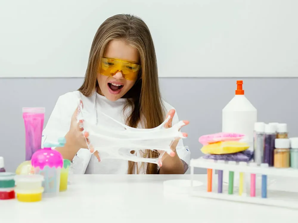 Preschoolers engaged in STEM learning activities