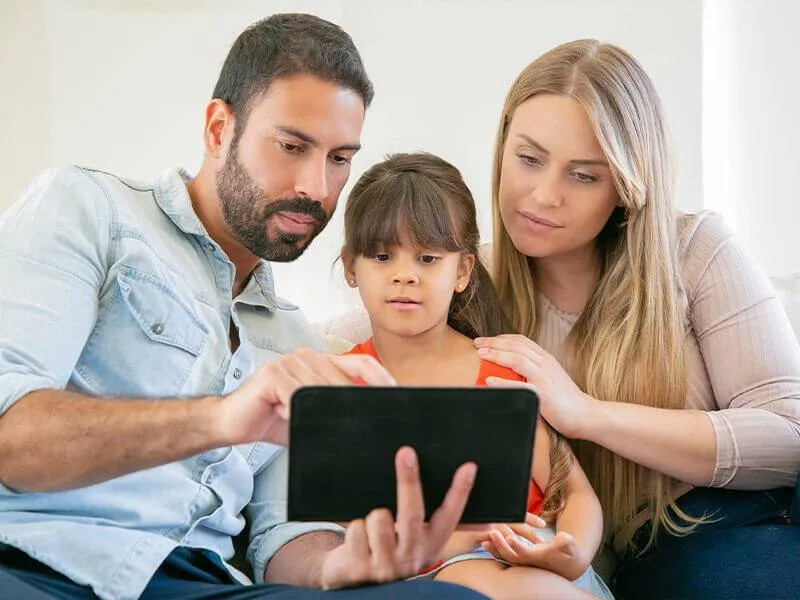 You can use a parental control app on your children's smartphones and tablets