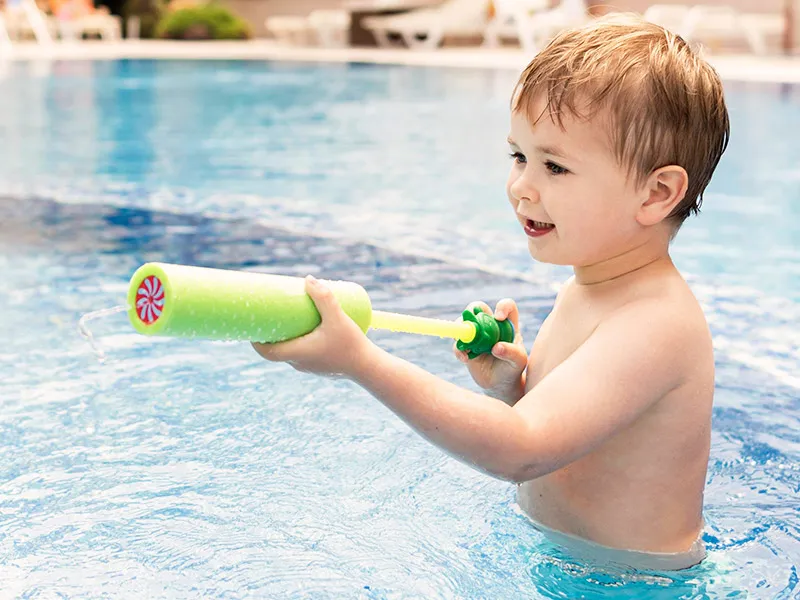 Water play introduces children to basic mathematical concepts