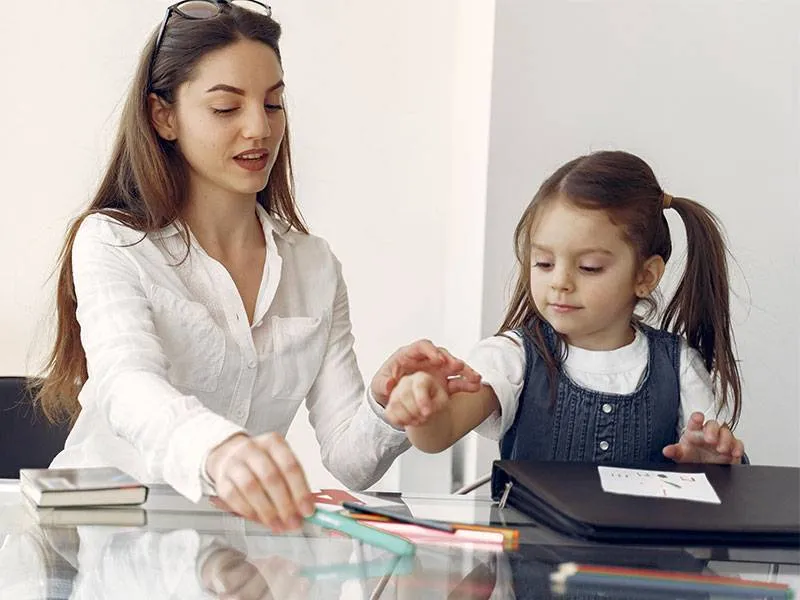 Certified, licensed caregivers in daycare center