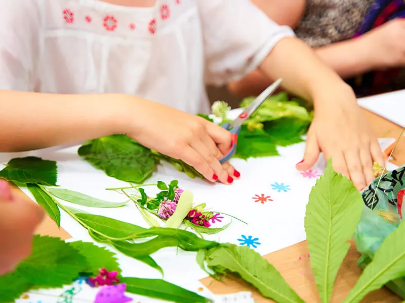 Engaging in nature inspired crafts